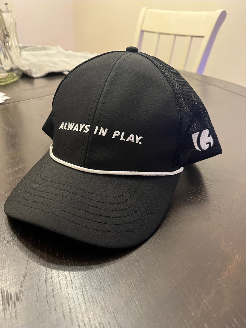 Black 'Always In Play' Mesh SnapBack golf  hat